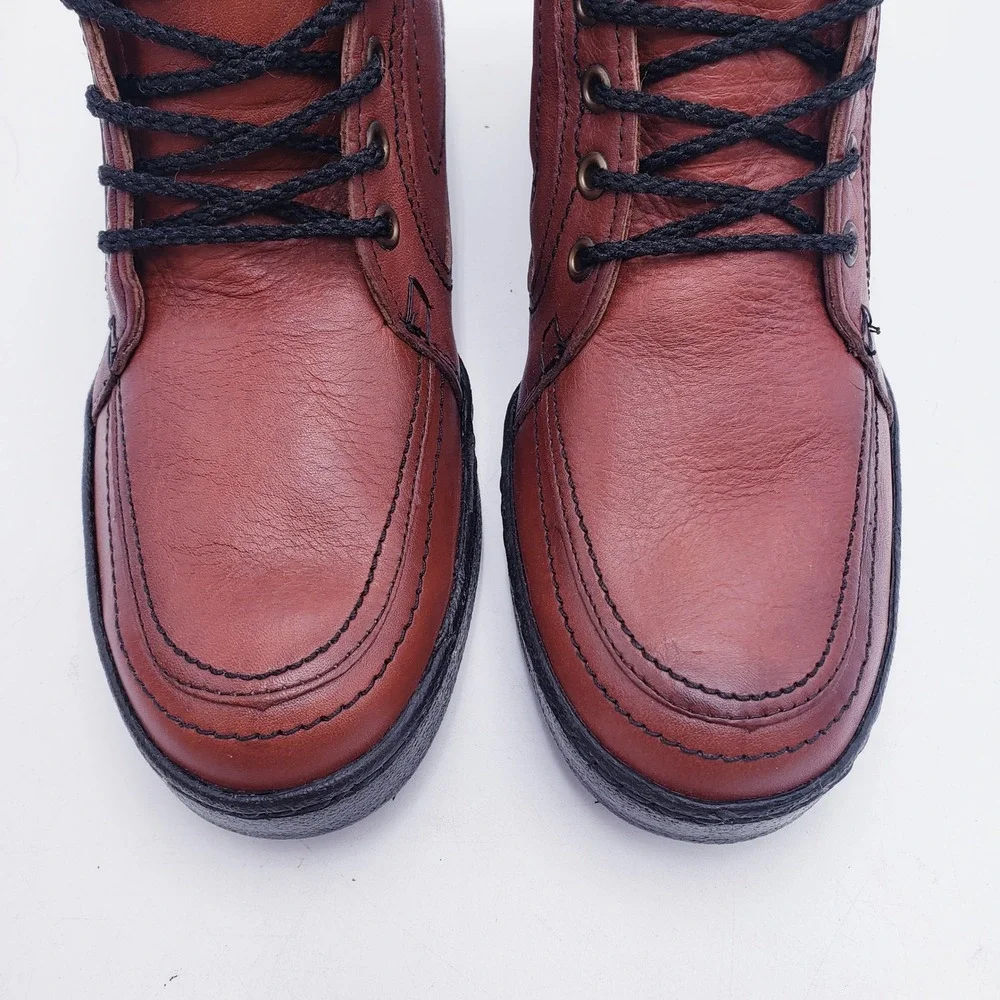 Bates‎ Floaters Boots Brown Shearling Lined Leather Lace Up Chukka Boot Men's 7